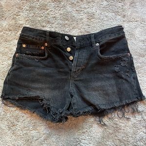 Black denim shorts - Free People